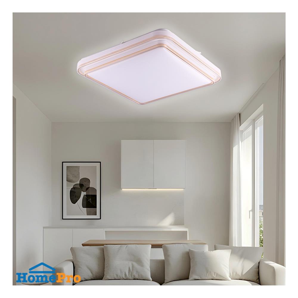 ไฟเพดาน LED STARLIGHT 04-SL-8525-500 74 วัตต์ DAYLIGHT/COOL WHITE/WARMWHITE 19 นิ้ว สีขาว/ทอง
