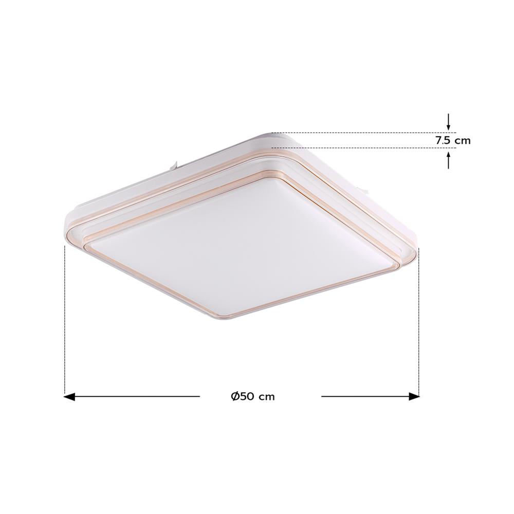 ไฟเพดาน LED STARLIGHT 04-SL-8525-500 74 วัตต์ DAYLIGHT/COOL WHITE/WARMWHITE 19 นิ้ว สีขาว/ทอง