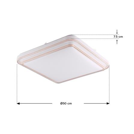 ไฟเพดาน LED STARLIGHT 04-SL-8525-500 74 วัตต์ DAYLIGHT/COOL WHITE/WARMWHITE 19 นิ้ว สีขาว/ทอง_5