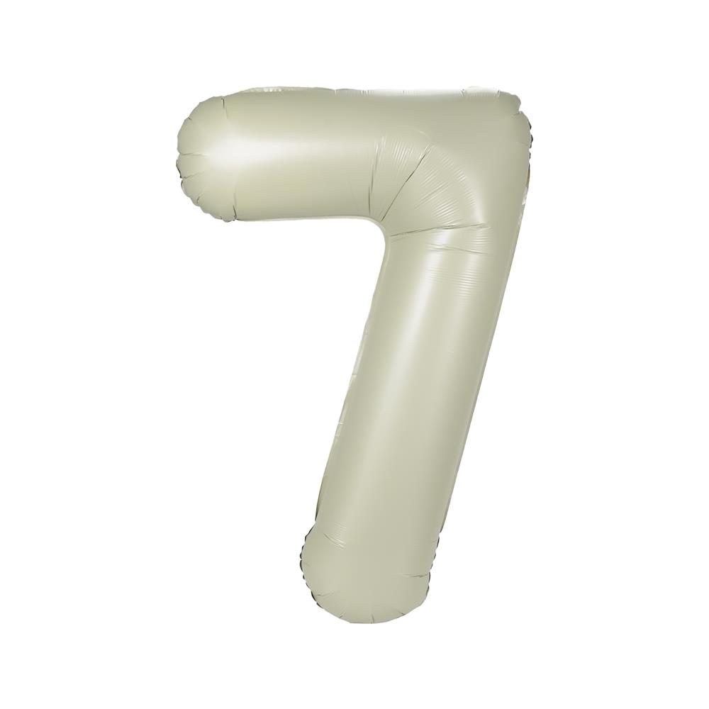 ลูกโป่งฟอยล์ตกแต่ง SNAZZ เลข 7 40 นิ้ว สีขาว