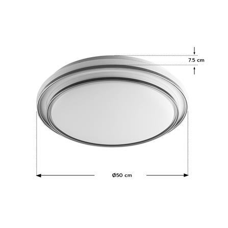 ไฟเพดาน LED STARLIGHT 04-SL-8521-500 74 วัตต์ DAYLIGHT/COOL WHITE/WARMWHITE 19 นิ้ว สีขาว/ดำ_5