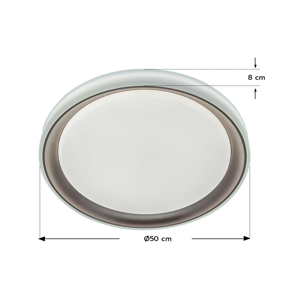 ไฟเพดาน LED STARLIGHT 04-CL-20369-BR 65 วัตต์ DAYLIGHT/COOL WHITE/WARMWHITE 19 นิ้ว สีขาว/น้ำตาล