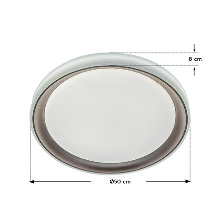 ไฟเพดาน LED STARLIGHT 04-CL-20369-BR 65 วัตต์ DAYLIGHT/COOL WHITE/WARMWHITE 19 นิ้ว สีขาว/น้ำตาล_5