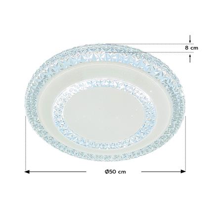 ไฟเพดาน LED STARLIGHT 04-CL-20803-CL LED 65 วัตต์ DAYLIGHT/COOL WHITE/WARMWHITE 19 นิ้ว สีขาว_5