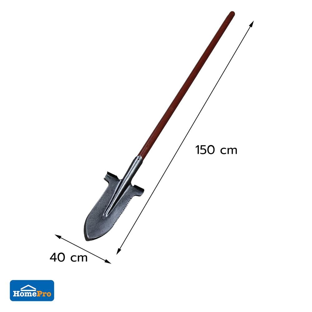 พลั่วปลายแหลม ด้ามไม้ SPRING 150 ซม.