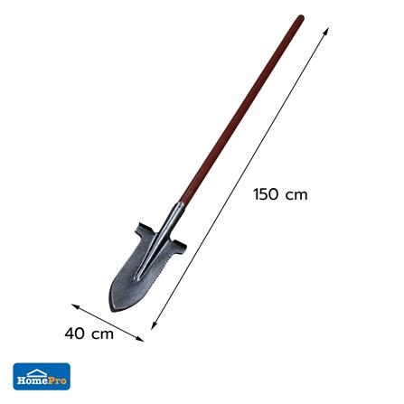 พลั่วปลายแหลม ด้ามไม้ SPRING 150 ซม._4