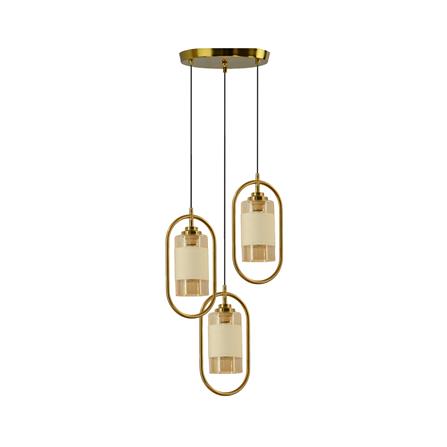 ไฟช่อ SUCCESS SCP-3984/3 สีน้ำตาล/ดำ/ทอง 3 หัว_0