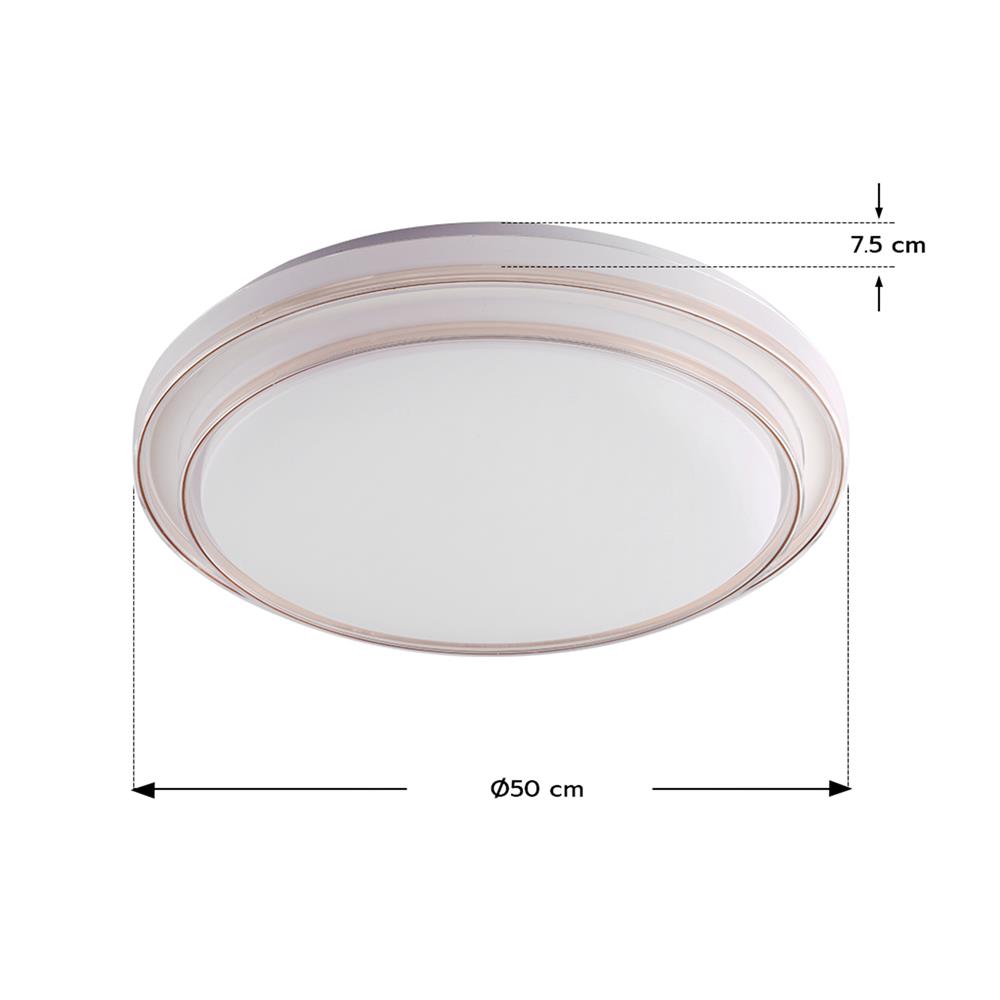 ไฟเพดาน LED STARLIGHT 04-SL-8522-500 74 วัตต์ DAYLIGHT/COOL WHITE/WARMWHITE 19 นิ้ว สีขาว/ทอง