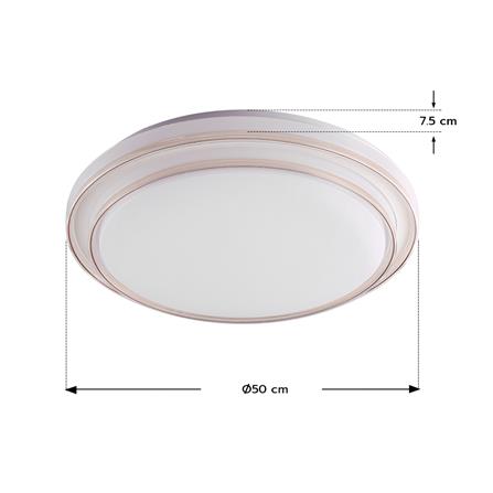 ไฟเพดาน LED STARLIGHT 04-SL-8522-500 74 วัตต์ DAYLIGHT/COOL WHITE/WARMWHITE 19 นิ้ว สีขาว/ทอง_5