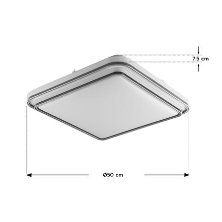 ไฟเพดาน LED STARLIGHT 04-SL-8524-500 74 วัตต์ DAYLIGHT/COOL WHITE/WARMWHITE 19 นิ้ว สีขาว/ดำ_5