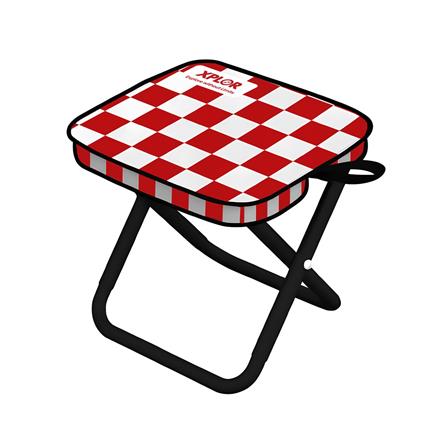 เก้าอี้พับตั้งแคมป์พกพา SPRING XPLOR สีแดง/ขาว_0