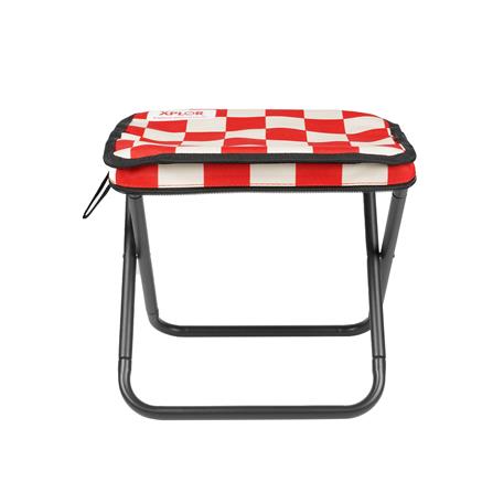 เก้าอี้พับตั้งแคมป์พกพา SPRING XPLOR สีแดง/ขาว_1