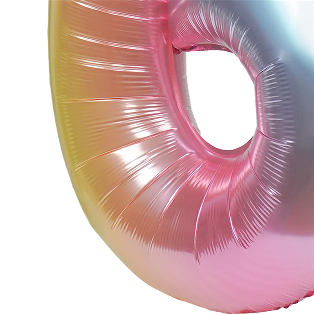 ลูกโป่งฟอยล์ตกแต่ง SNAZZ เลข 6 40 นิ้ว สีรุ้ง