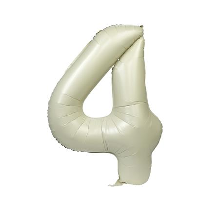 ลูกโป่งฟอยล์ตกแต่ง SNAZZ เลข 4 40 นิ้ว สีขาว_0