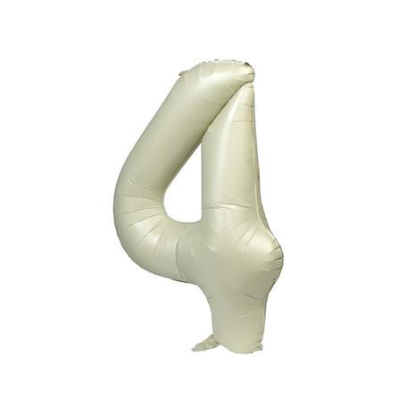 ลูกโป่งฟอยล์ตกแต่ง SNAZZ เลข 4 40 นิ้ว สีขาว_1