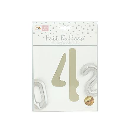 ลูกโป่งฟอยล์ตกแต่ง SNAZZ เลข 4 40 นิ้ว สีขาว_3