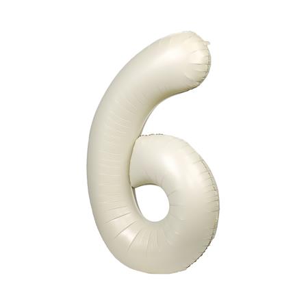 ลูกโป่งฟอยล์ตกแต่ง SNAZZ เลข 6 40 นิ้ว สีขาว_1