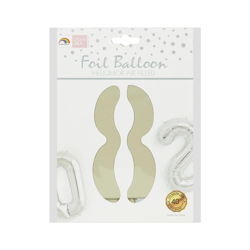 ลูกโป่งฟอยล์ตกแต่ง SNAZZ เลข 8 40 นิ้ว สีขาว