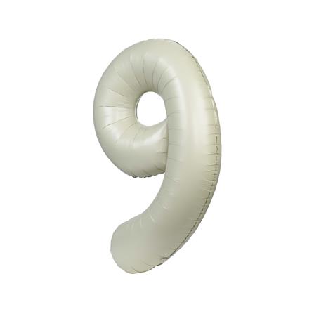 ลูกโป่งฟอยล์ตกแต่ง SNAZZ เลข 9 40 นิ้ว สีขาว_1
