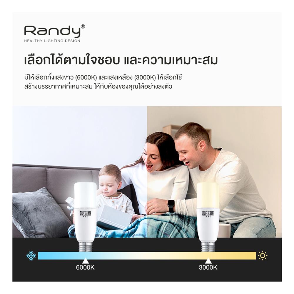 หลอด LED RANDY TUBE LIGHT YD-13E 13 วัตต์ DAYLIGHT E27