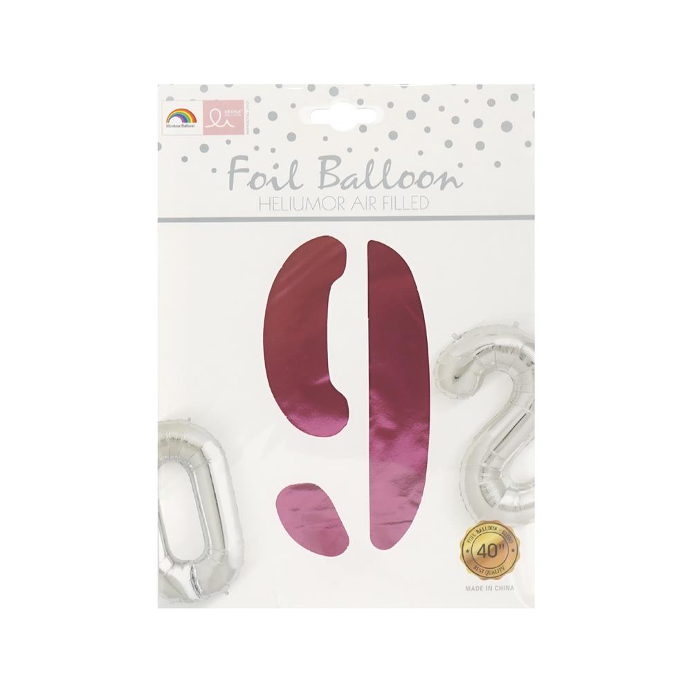 ลูกโป่งฟอยล์ตกแต่ง SNAZZ เลข 9 40 นิ้ว สีรุ้ง