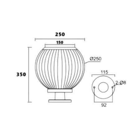 ไฟหัวเสา SOLAR LUMAX 74-00082 20 วัตต์ DAYLIGHT/COOL WHITE/WARM WHITE สีขาว_4