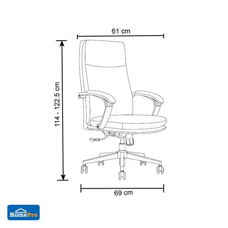 เก้าอี้สำนักงาน FURDINI MEMORY PU สีดำ_3