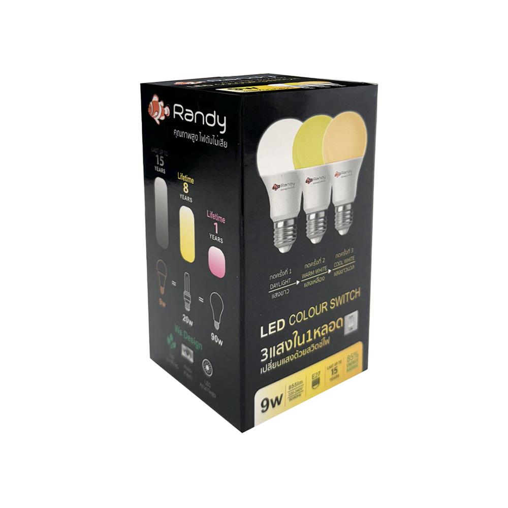 หลอด LED RANDY BULB 9 วัตต์ DAYLIGHT/COOL WHITE/WARM WHITE E27