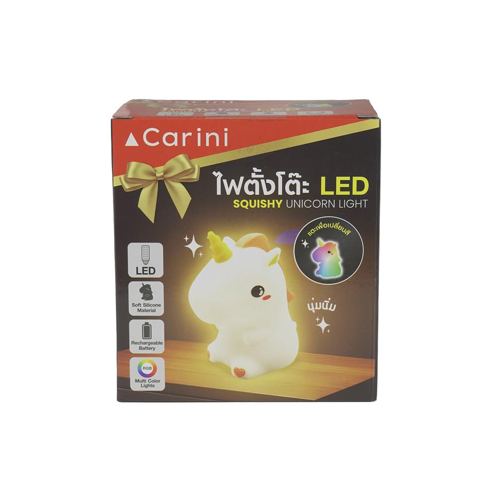 ไฟตั้งโต๊ะ LED CARINI UNICORN 1.4 วัตต์ สีขาว/เหลือง/ชมพู