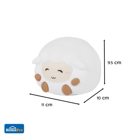ไฟตั้งโต๊ะ LED CARINI LITTLE SHEEP 1.4 วัตต์ สีขาว/น้ำตาล_7