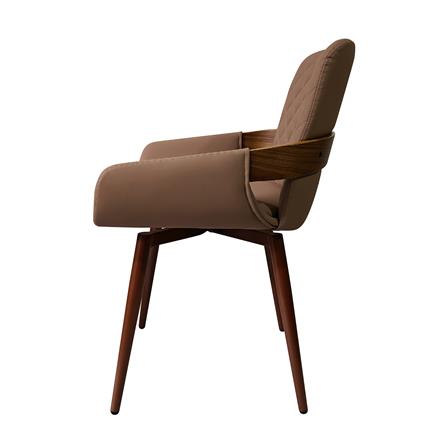 เก้าอี้ทานข้าวหมุนได้ FURDINI ORIN สีน้ำตาล_2