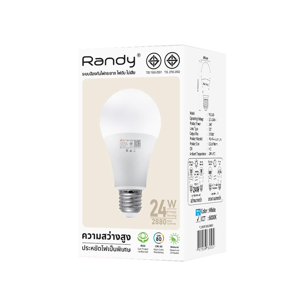 หลอด LED RANDY BULB 24 วัตต์ DAYLIGHT E27