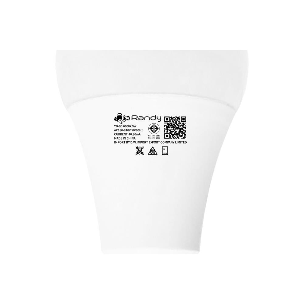 หลอด LED RANDY BULB 9 วัตต์ DAYLIGHT E27
