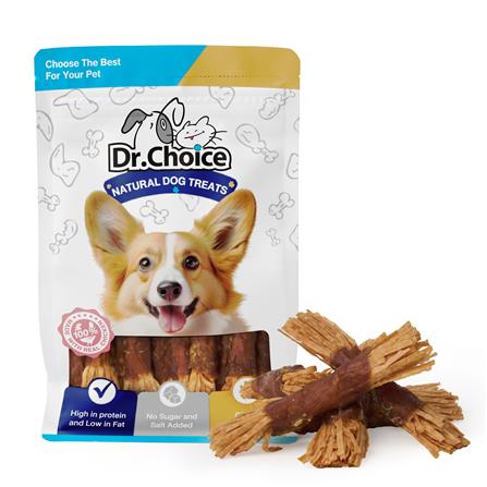 ขนมสุนัข DR.CHOICE CHICKEN FISH SNACKS 400 ก.