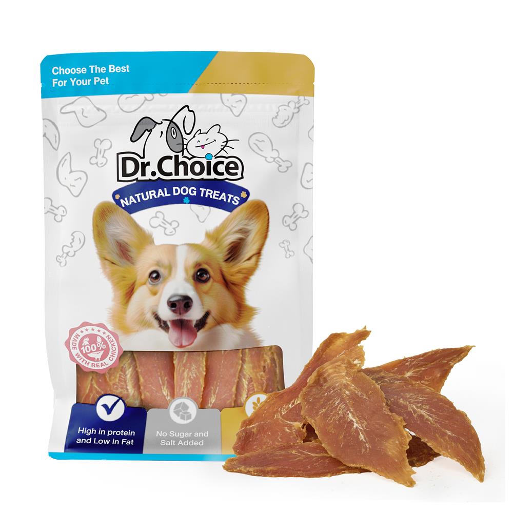 ขนมสุนัข DR.CHOICE CHICKEN JERKY 400 ก.