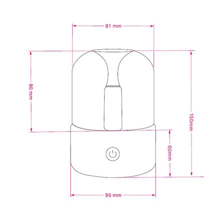 ไฟตั้งโต๊ะ LED CARINI THX24903-GN 0.9 วัตต์ WARM WHITE สีเขียว_7