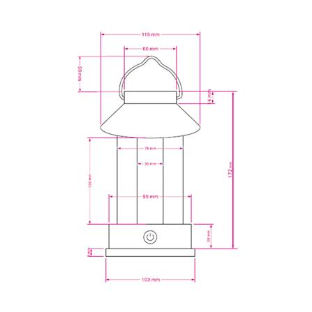 ไฟตั้งโต๊ะ LED CARINI THX24901-CM 0.9 วัตต์ WARM WHITE สีครีม_2