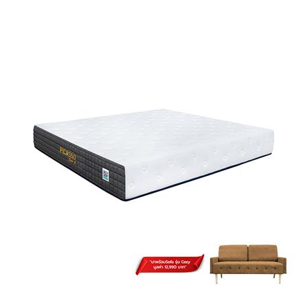 ที่นอน 5 ฟุต PICASSO SMILE X (พร้อมโซฟา COZY สีน้ำตาล 1 ตัว)_0