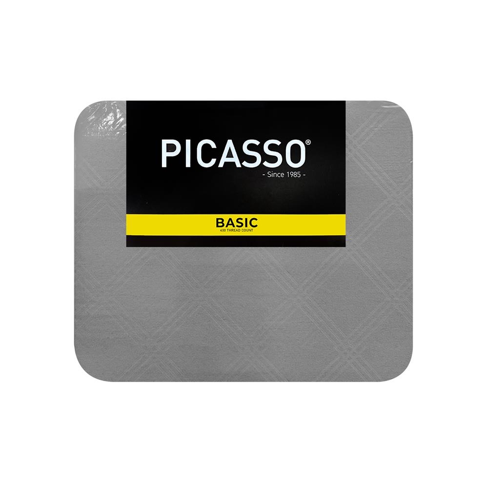 ชุดผ้าปูที่นอน 5 ฟุต (ชุด 6 ชิ้น) PICASSO BASIC ENJOY GREY