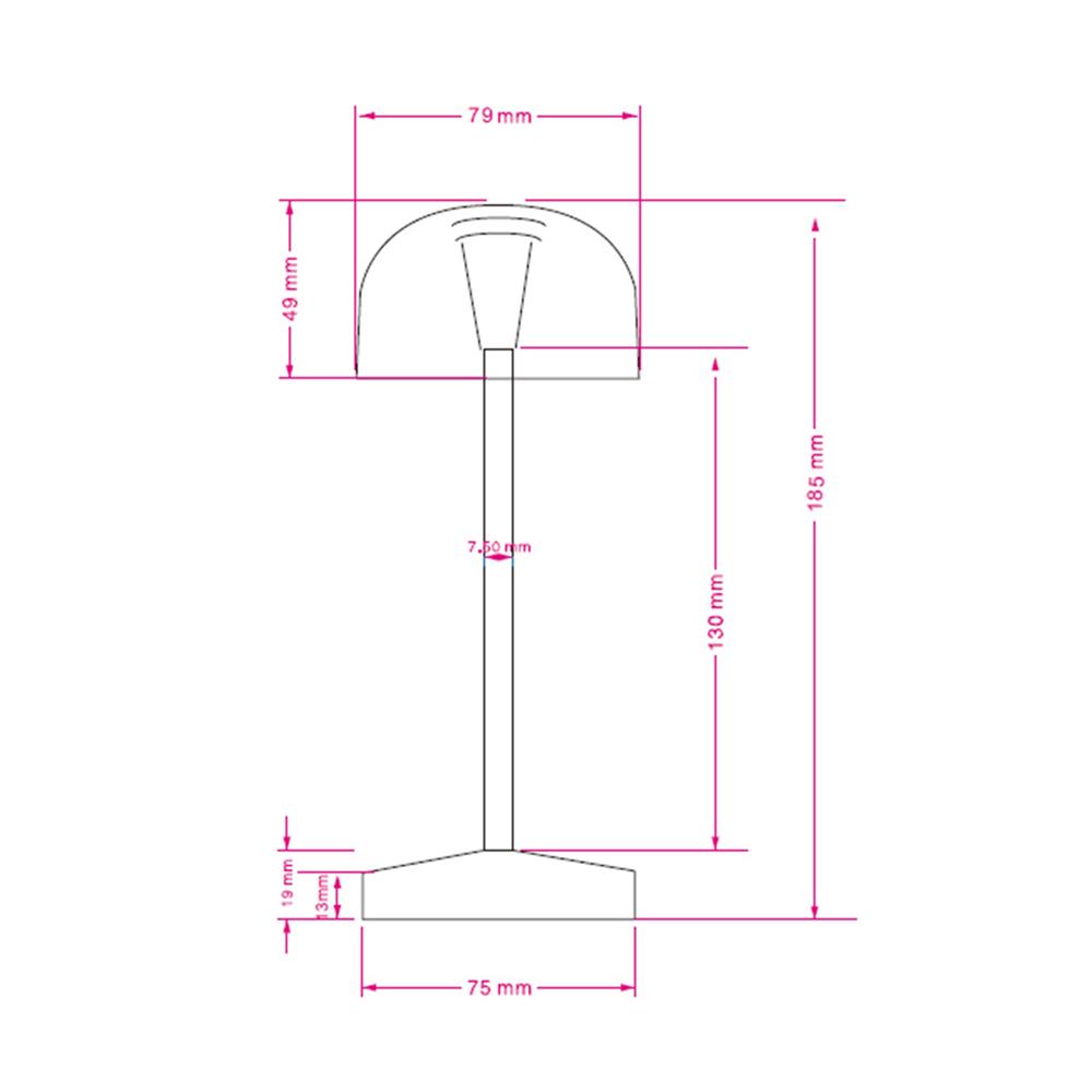 ไฟตั้งโต๊ะ LED CARINI TCW25401-BK 0.8 วัตต์ WARM WHITE สีดำ