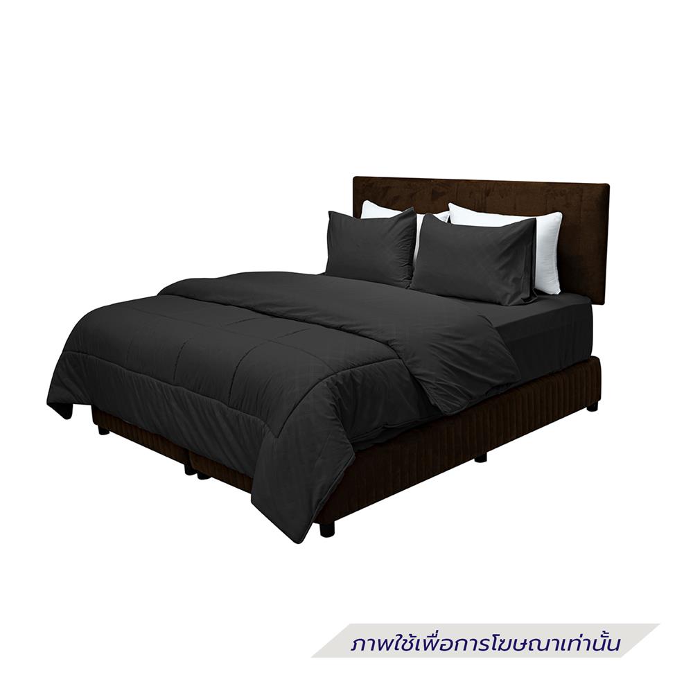 ชุดผ้าปูที่นอน 5 ฟุต (ชุด 6 ชิ้น) PICASSO BASIC ENJOY DARK GREY