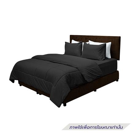 ชุดผ้าปูที่นอน 5 ฟุต (ชุด 6 ชิ้น) PICASSO BASIC ENJOY DARK GREY_1