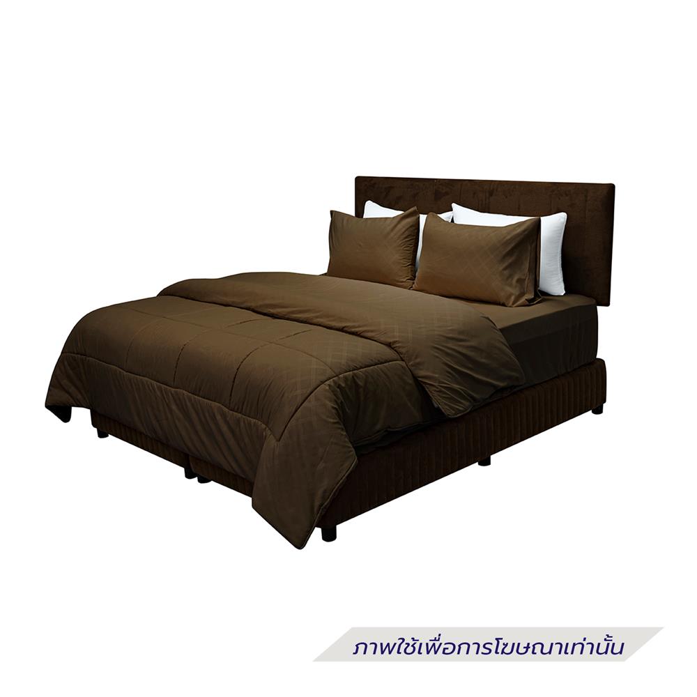 ชุดผ้าปูที่นอน 5 ฟุต (ชุด 6 ชิ้น) PICASSO BASIC ENJOY BROWN