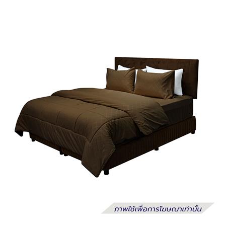 ชุดผ้าปูที่นอน 5 ฟุต (ชุด 6 ชิ้น) PICASSO BASIC ENJOY BROWN_1