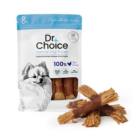 ขนมสุนัข DR.CHOICE CHICKEN FISH SNACKS 160 ก.