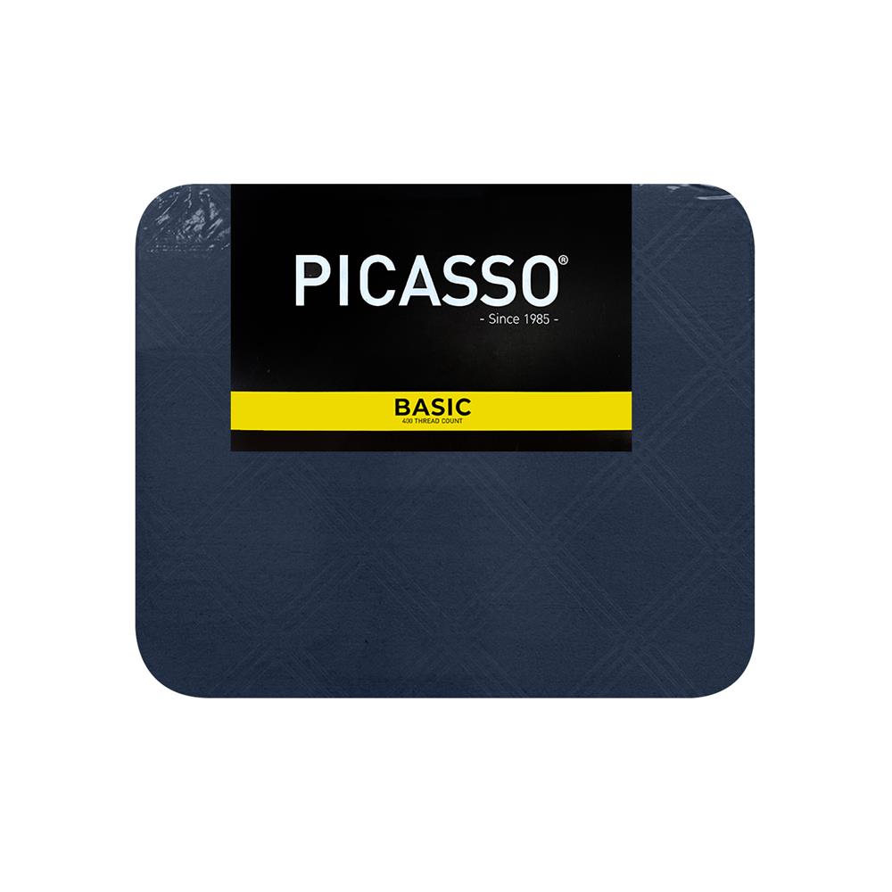 ชุดผ้าปูที่นอน 5 ฟุต (ชุด 6 ชิ้น) PICASSO BASIC ENJOY NAVY BLUE