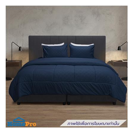 ชุดผ้าปูที่นอน 5 ฟุต (ชุด 6 ชิ้น) PICASSO BASIC ENJOY NAVY BLUE_0
