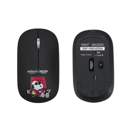 ชุดคีย์บอร์ดและเมาส์ไร้สาย ANITECH SNP-PA814 ลายสนูปปี้ สีดำ_6