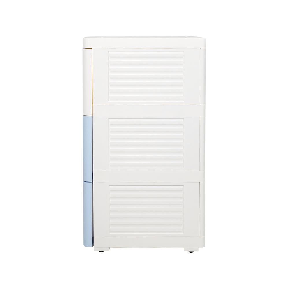 ตู้ลิ้นชัก 3 ชั้น STACKO LITTLE-P 57.6x40x70.9 ซม. สีฟ้า/ขาว