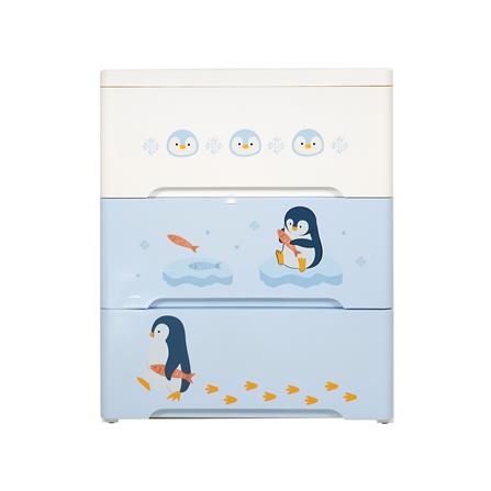 ตู้ลิ้นชัก 3 ชั้น STACKO LITTLE-P 57.6x40x70.9 ซม. สีฟ้า/ขาว_2